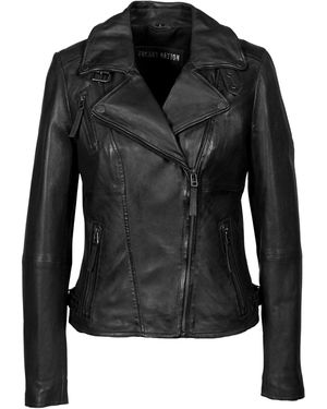 Freaky Nation Jacke Fnniabiker - Schwarz