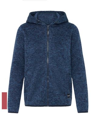 Oxmo Fleecejacke Oxelfe Hooded - Blau