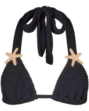 Moda Minx Bikinioberteil Starfish Scrunch Triangle Top - Schwarz