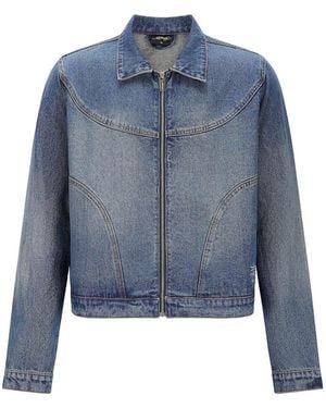 Ed Hardy Jacke Flammender Schädel - Blau