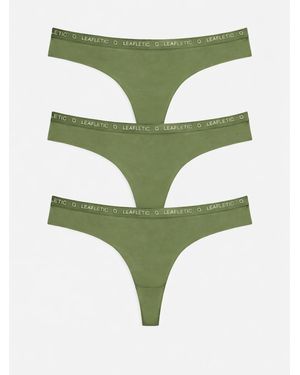 LEAFLETIC Panty Mid Rise Brazilian - Grün