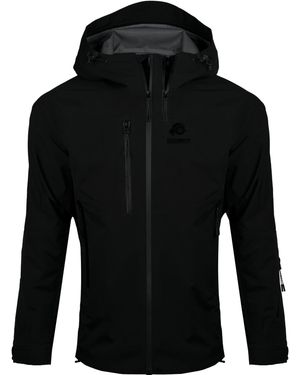 GUGGEN Mountain Funktionsjacke Allwetter Jacke Hd09 3-Lagen Hardshell Wanderjacke - Schwarz