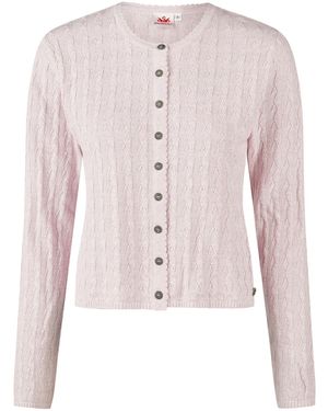 Spieth & Wensky Trachtenstrickjacke Hummeltal Mit Zopfmuster - Pink