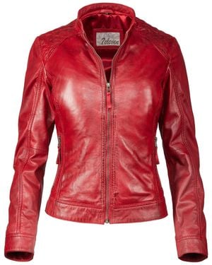 7eleven Lederjacke Serosali - Rot