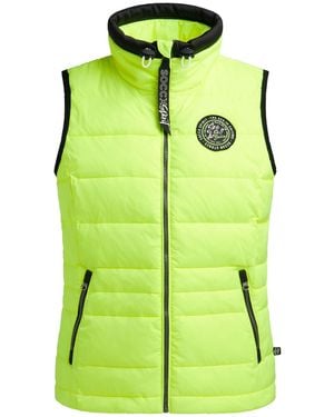 SOCCX Kurze Steppweste Mit Powerstretch-Details - Grün