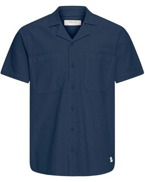 Solid Kurzarmhemd Sdneel - Blau
