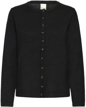 Ichi Strickjacke Ihluls - Schwarz