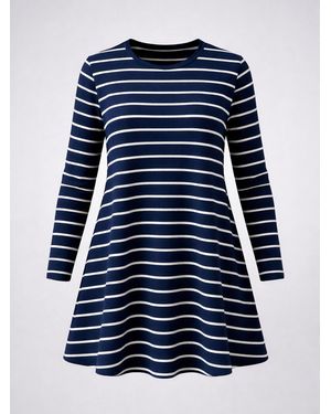 LEAFLETIC Tunika Long Sleeve Crew Neck Tunic - Blau