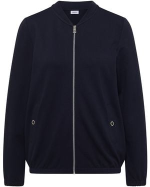 Cecil Langarm Jacke Mit Rundhals Und Zipper - Blau