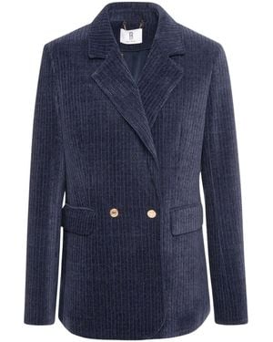 Fracomina Blazer Long Velvet Blazer - Blau