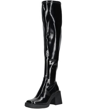 Steve Madden Stiefel Lederimitat Overkneestiefel - Schwarz
