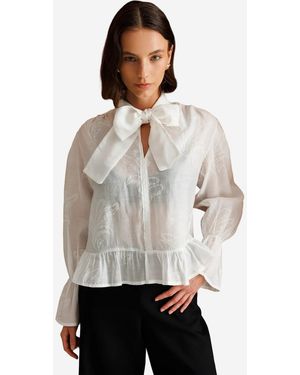 MixRay Bluse Blusen - Weiß