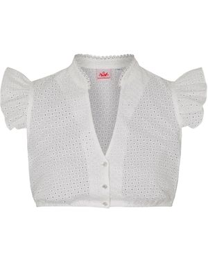 Spieth & Wensky Dirndlblusen 'Dirndlbluse Fesch' - Grau