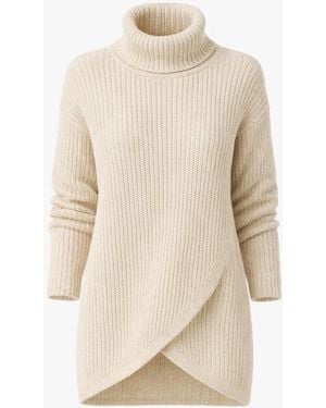 Worldclassca Pullover Rollkragen Pullover Lang - Natur