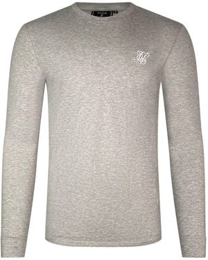 SIKSILK Shirt Essentials Long Sleeve T-Shirt - Grau
