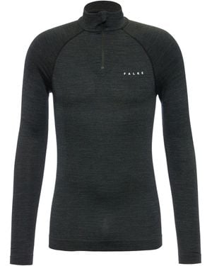 FALKE Funktionsshirt Wool Tech - Schwarz