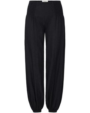 Oxmo Loungehose Oxninna Linen Mix Relaxed Fit - Blau