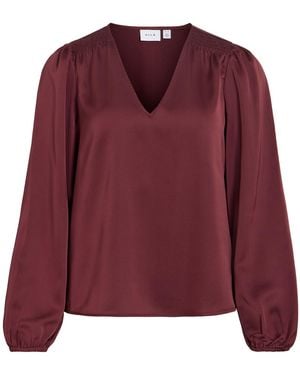 Vila Bluse Viellette - Rot