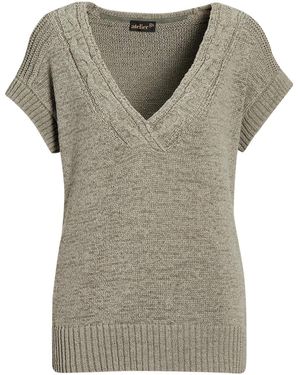 Goldner Strickweste - Grau