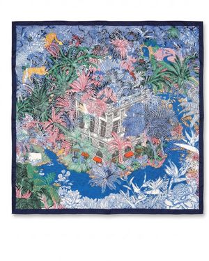 Vivi Idee Schal Dschungel Mit Villa - Blau