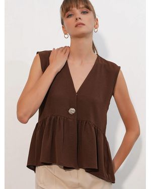 Bigdart Bluse Blusen - Braun