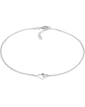 Elli Jewelry Fußkette Herz - Weiß