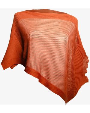 LANARTO slow fashion Cape Poncho Sternennetz - Orange
