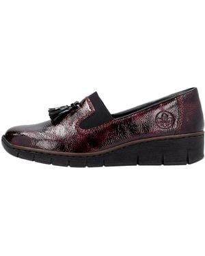 Rieker Slipper Softlack-Slipper - Braun