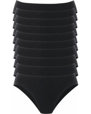PETITE FLEUR Bikinislip (10 Stck. - Schwarz