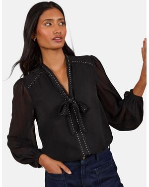 Love & Roses Bluse - Schwarz