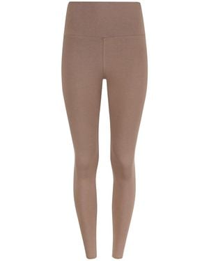 Evoni Leggings Aus Baumwolle Mit Hohem Bund - Grau