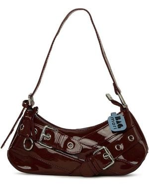 BagMori Schultertasche Baguette-Tasche - Weiß