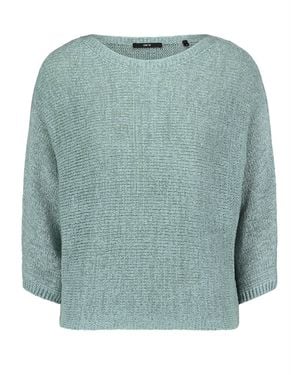 Zero Grobstrick-Pullover Mit Fledermausärmeln - Blau