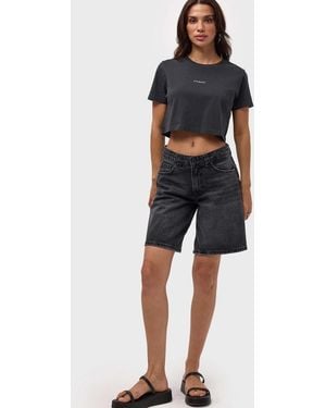 its basic Its Basic Jeans Baggy Mini Denim Shorts - Blau