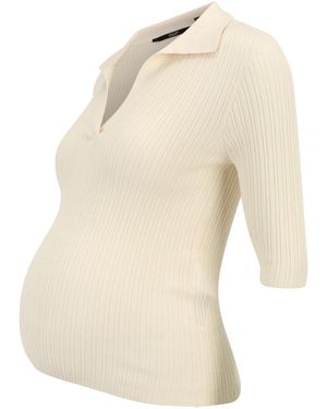 Vero Moda Strickpullover (1-tlg) Plain/ohne Details - Natur