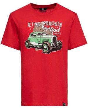 King Kerosin Shirt Hotrod Service - Rot