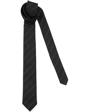 Calvin Klein Krawatte Blend Diagonal Dot Stripe - Schwarz