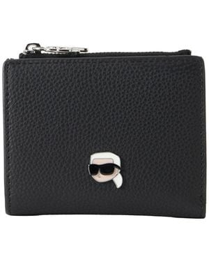 KARL LAGERFELD Portemonnaie Ikon Pebble - Schwarz