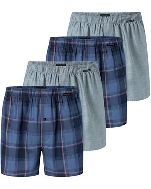 Schiesser Boxershorts Web - Blau