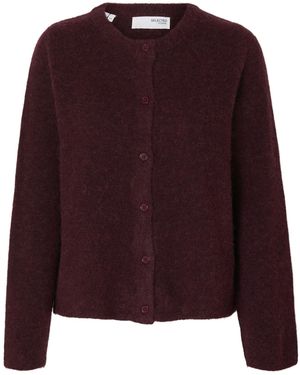 SELECTED Strickjacke Slflulu - Lila