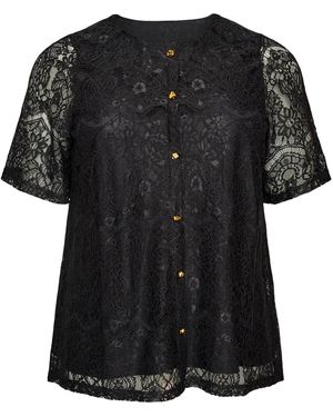 Zizzi Bluse Mfreja - Schwarz