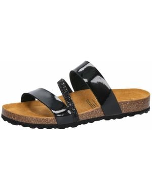 Lico Pantolette Bioline Glitter - Schwarz
