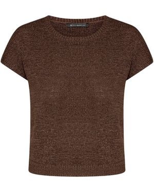 Betty Barclay Strickpullover Mit U-Boot-Ausschnitt - Braun