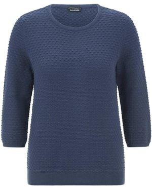 Goldner Pullover - Blau