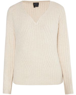 DreiMaster Klassik Pullover 'Ledkin' - Weiß