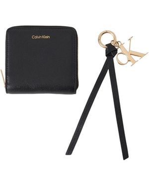 Calvin Klein Set: Portemonnaie Und Schlüsselanhänger - Schwarz