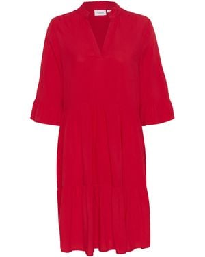 Saint Tropez Blusenkleid 'Eda' - Rot