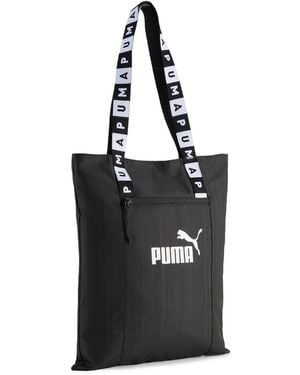 PUMA Schultertasche BASE TOTE, sportlicher Stil, für sportliche Aktivitäten, aus Polyester - Schwarz