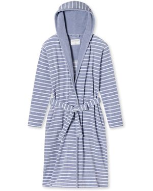 Schiesser Bademantel Feather Terry - Blau
