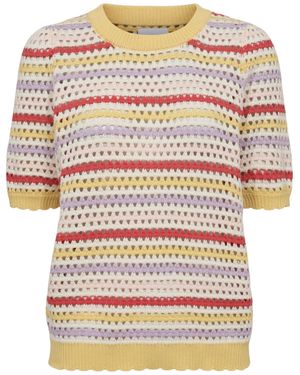 Numph Strickpullover Mit Halbarm Nunancy Pullover - Mehrfarbig